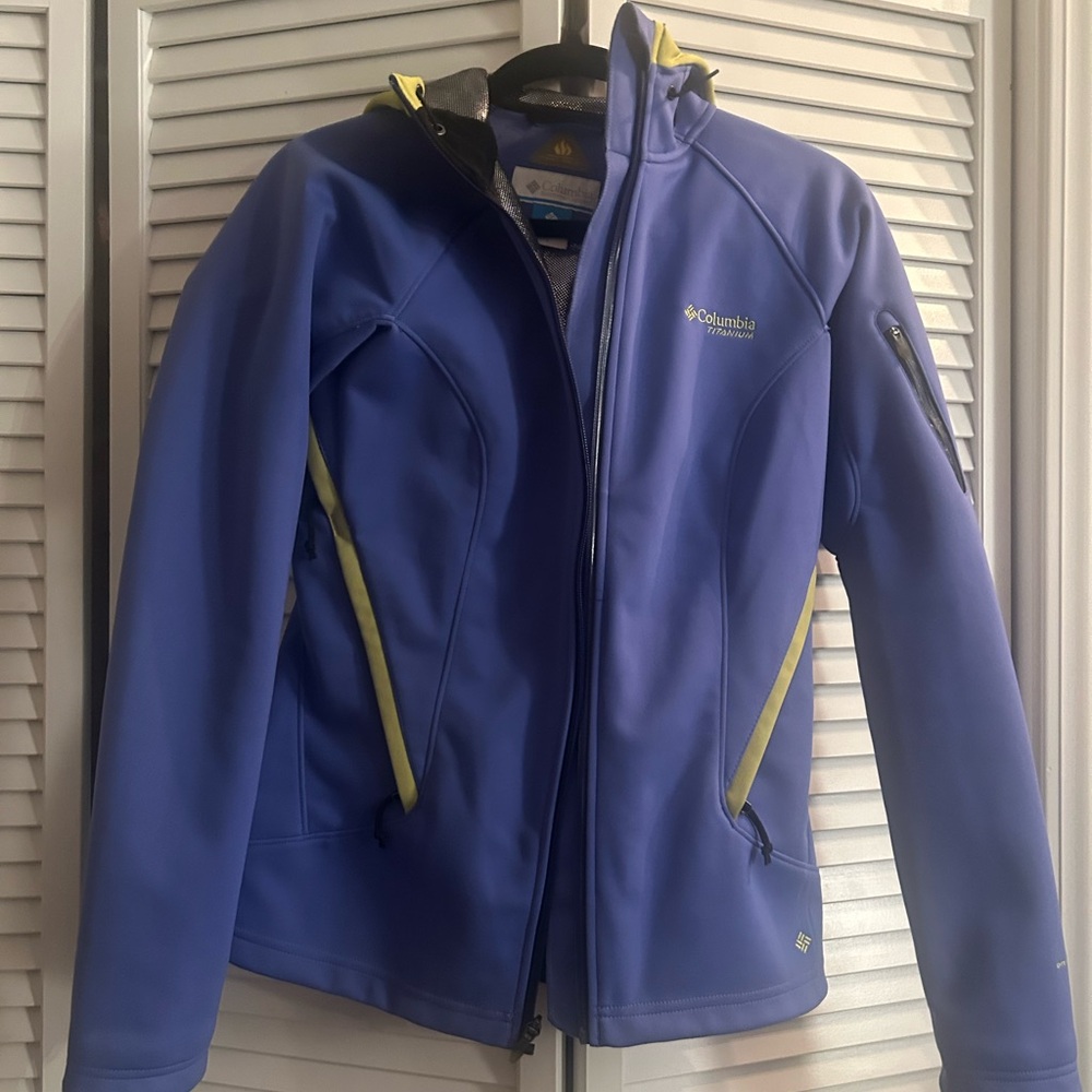 Columbia Women's periwinkle and Yellow Ski Jacket SIZE Small